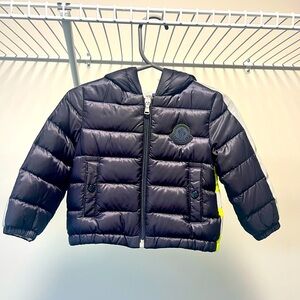 Moncler, 9-12months, Navy Blue and Lime Green